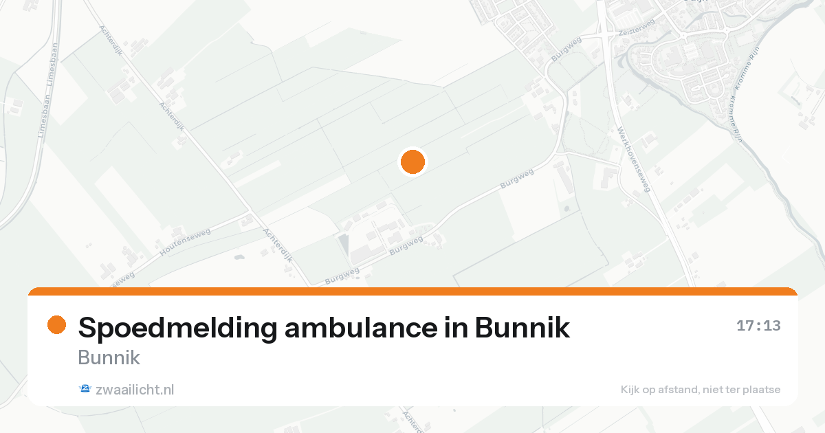 Spoedmelding ambulance in Bunnik — 15 aug 2026