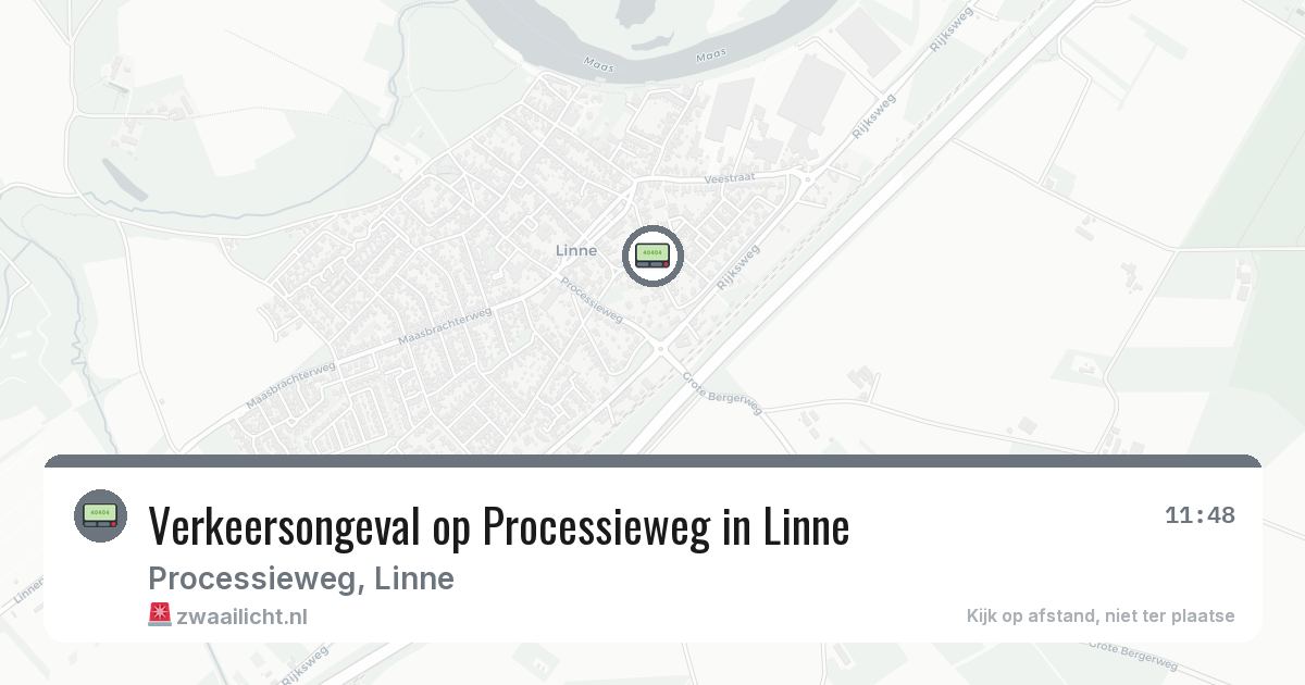 Verkeersongeval op Processieweg in Linne — 3 jun 2026