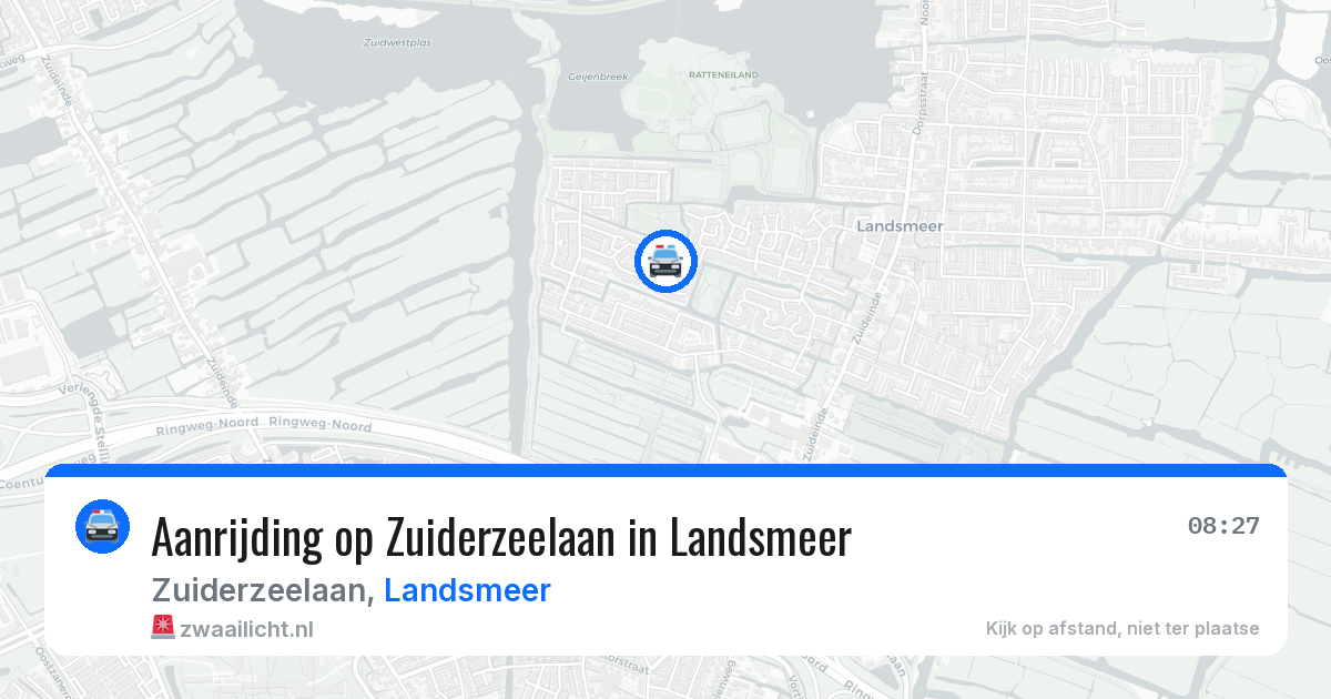 Aanrijding op Zuiderzeelaan in Landsmeer — 12 mei 2026