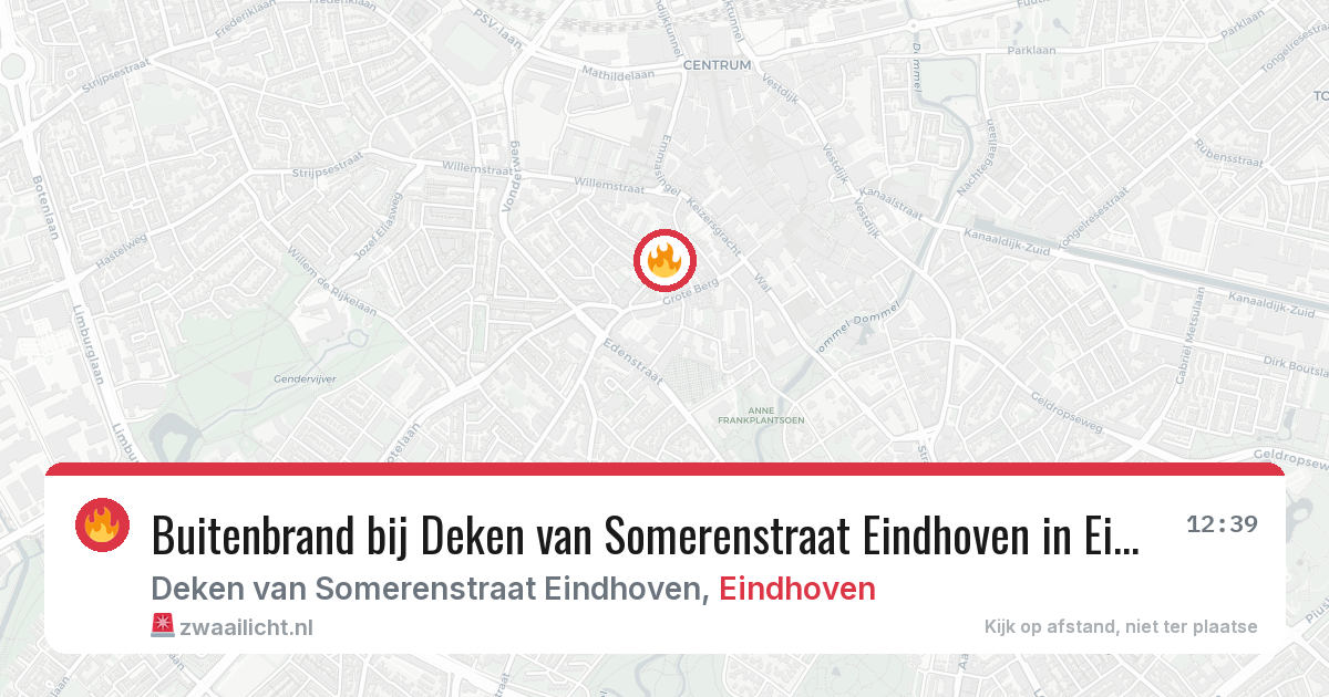 Buitenbrand bij Deken van Somerenstraat Eindhoven in Eindhoven — 16 jul 2026