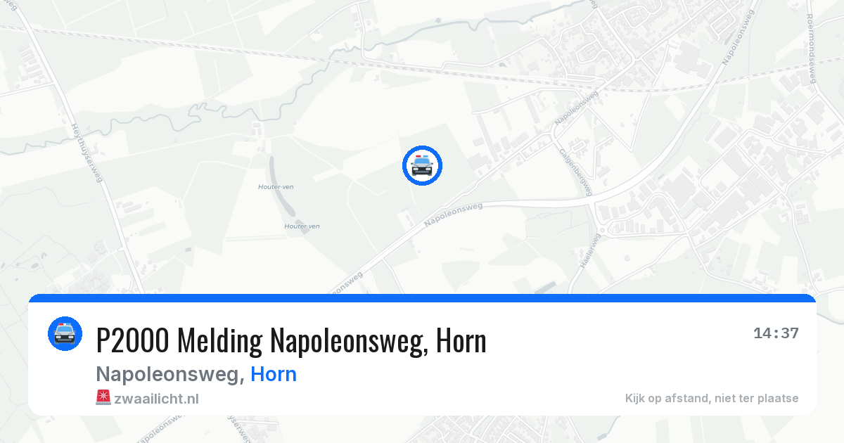 P2000 Melding Napoleonsweg, Horn — 15 feb 2026