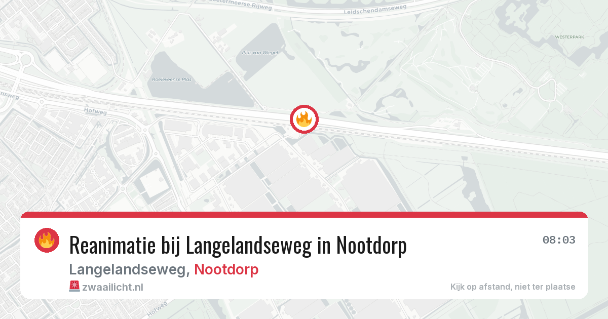Reanimatie bij Langelandseweg in Nootdorp — 22 jun 2026