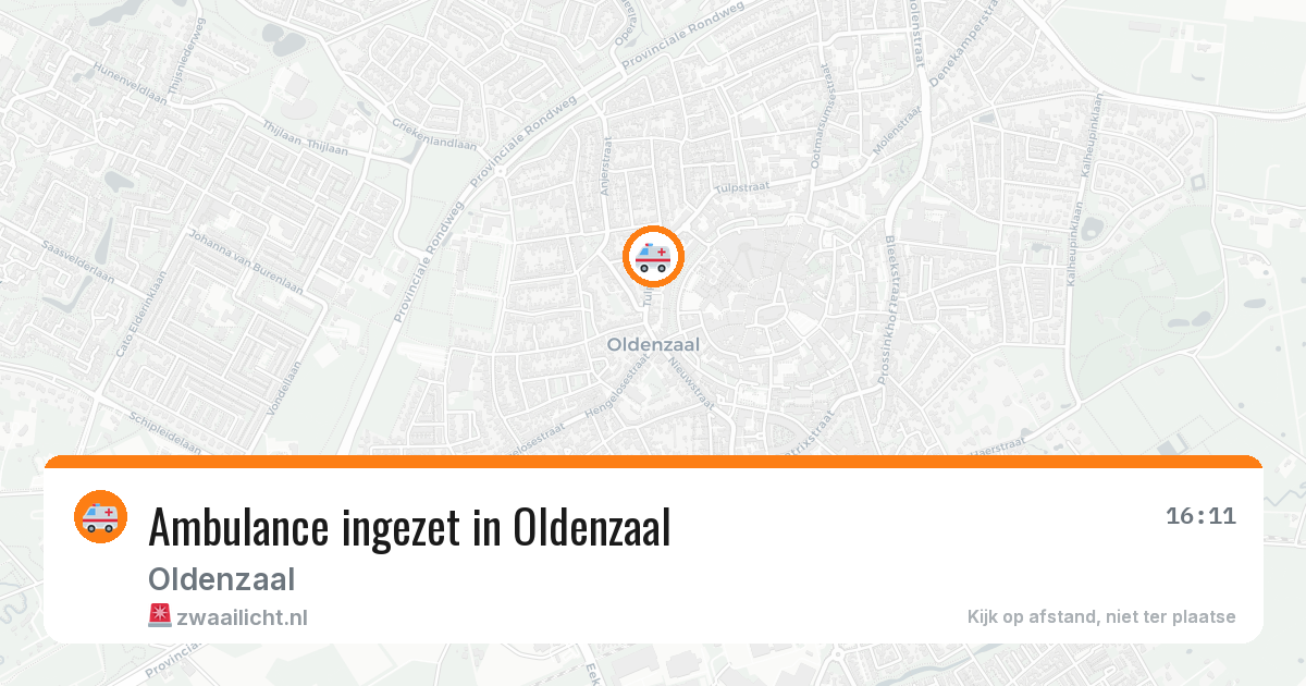 Ambulance ingezet in Oldenzaal — 29 mrt 2026