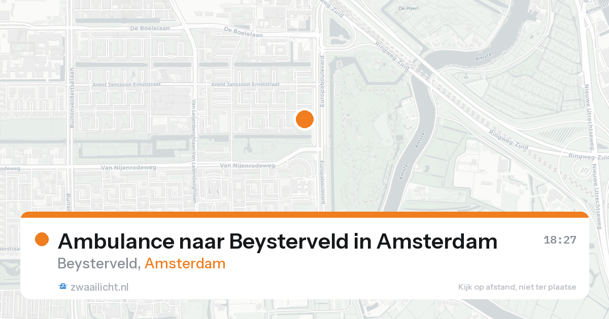 Ambulance naar Beysterveld in Amsterdam — 19 aug 2026