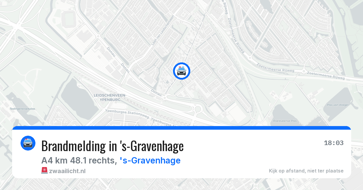 Brandmelding in 's-Gravenhage — 31 mrt 2026