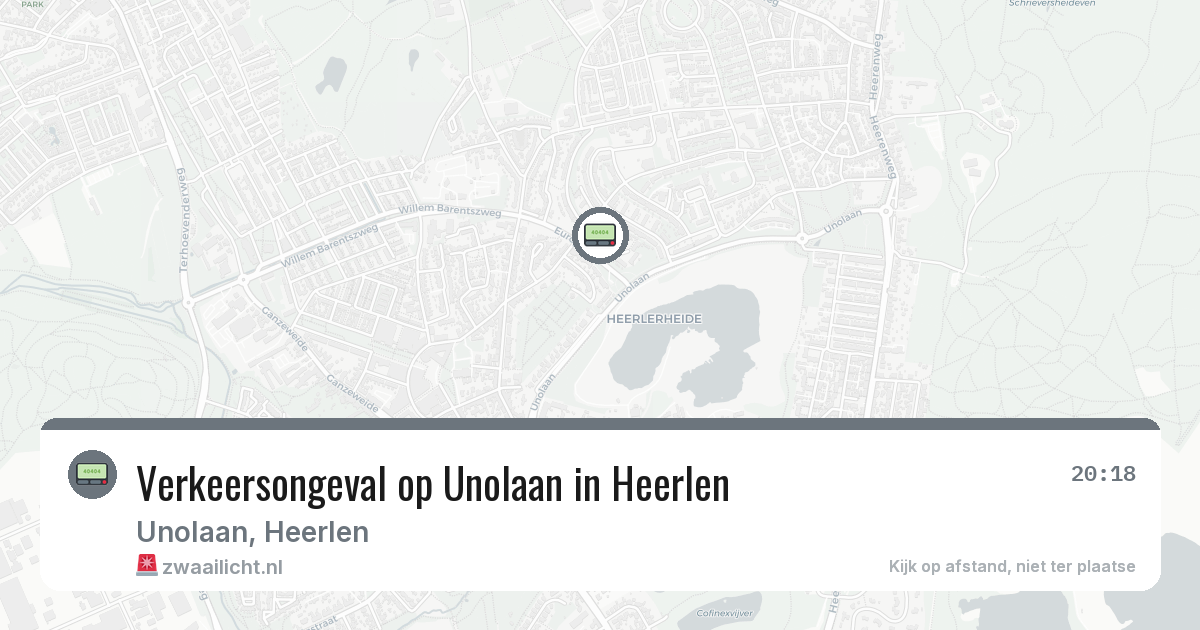Verkeersongeval op Unolaan in Heerlen — 31 jul 2026