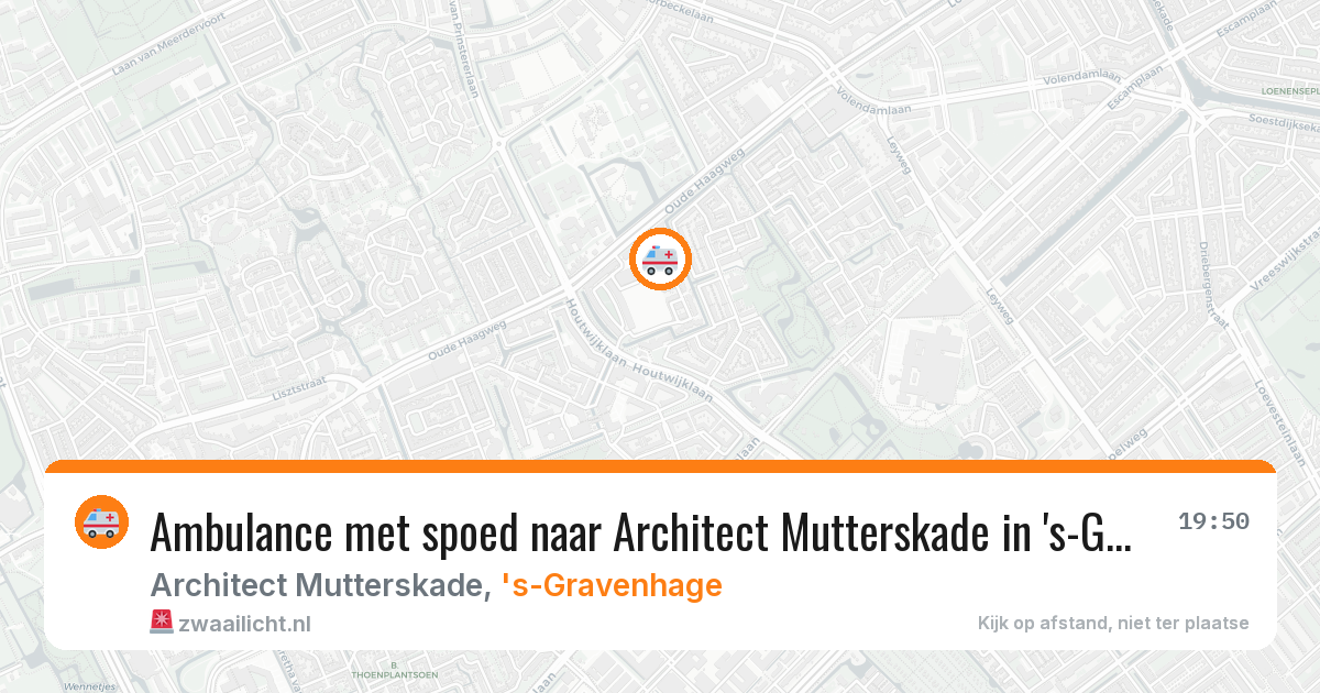 Ambulance met spoed naar Architect Mutterskade in 's-Gravenhage — 11 jul 2026