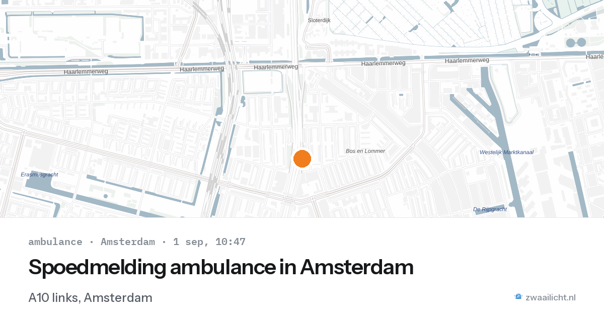Spoedmelding ambulance in Amsterdam — 1 sep 2026