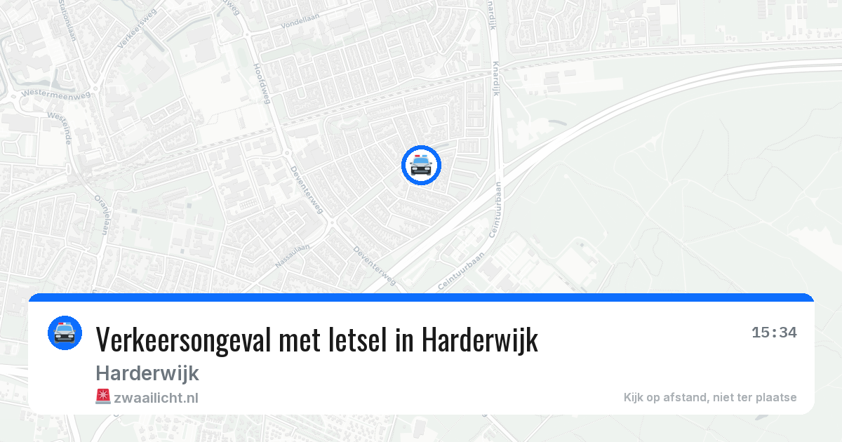 Verkeersongeval met letsel in Harderwijk — 6 apr 2026