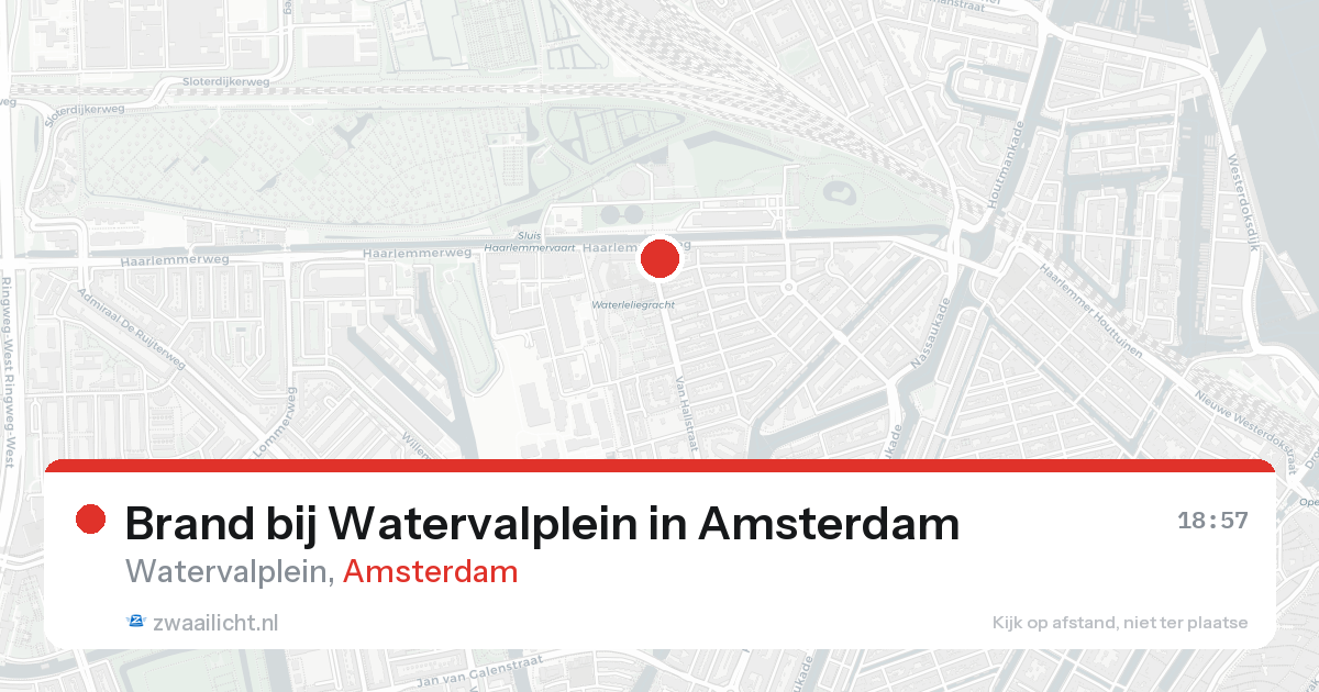 Brand bij Watervalplein in Amsterdam — 19 aug 2026