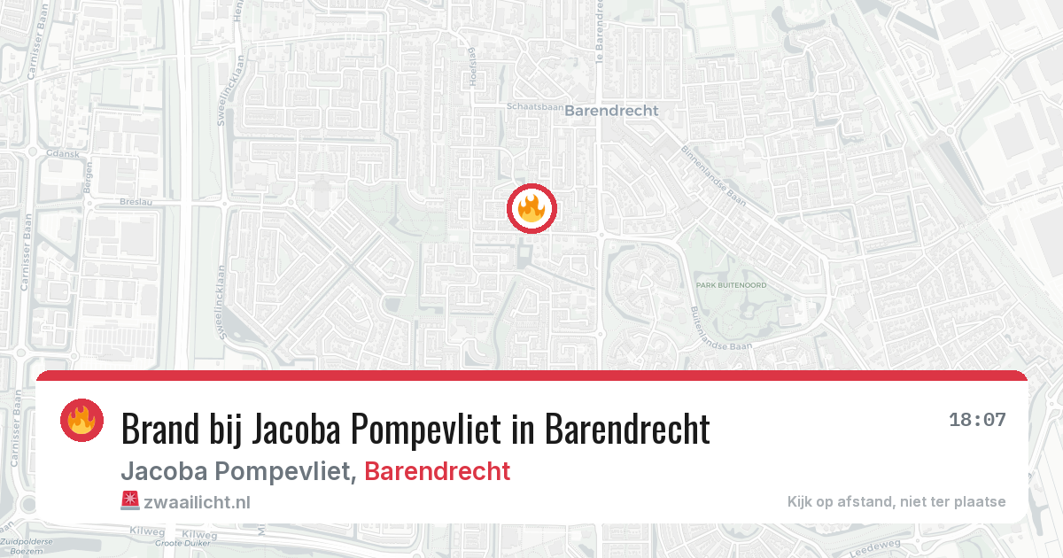 Brand bij Jacoba Pompevliet in Barendrecht — 29 mei 2026