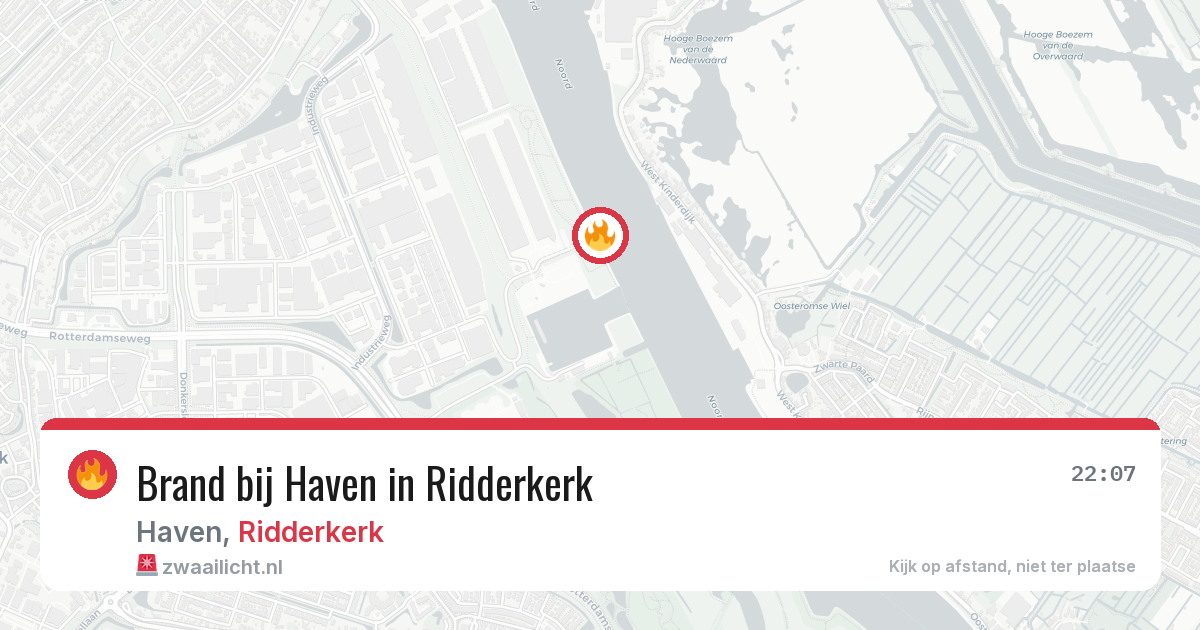 Brand bij Haven in Ridderkerk — 24 mei 2026