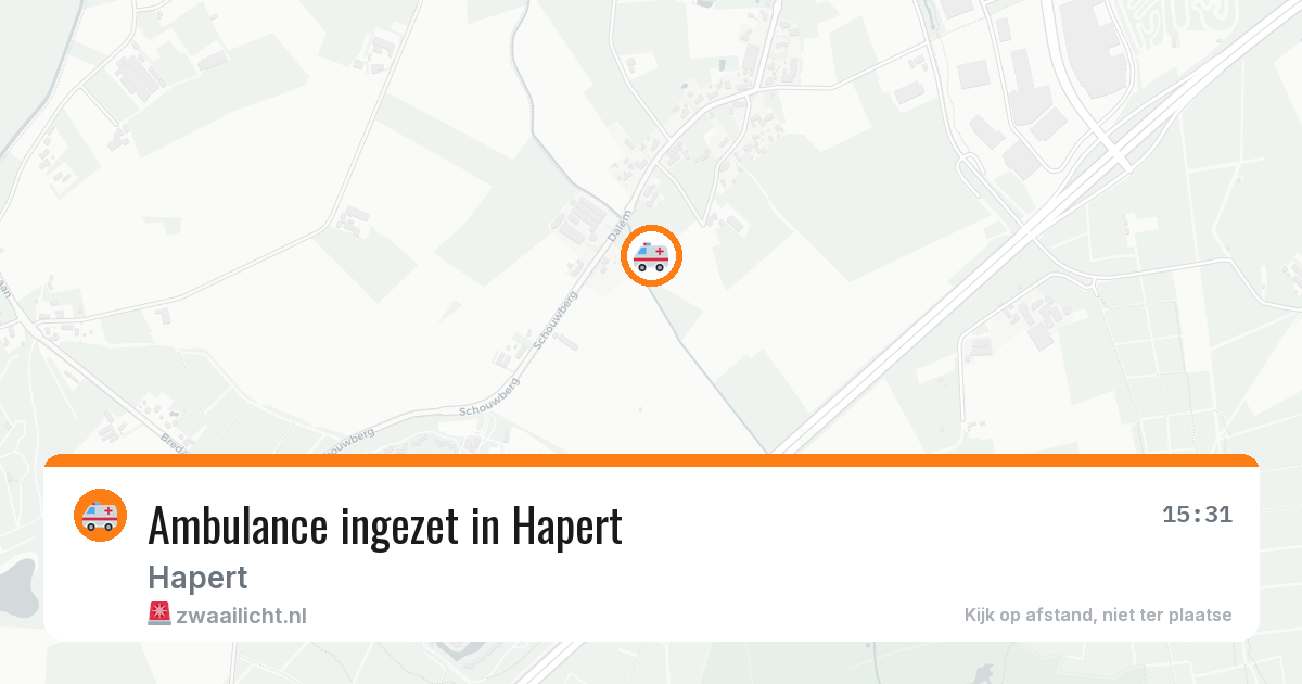 Ambulance ingezet in Hapert — 10 aug 2026