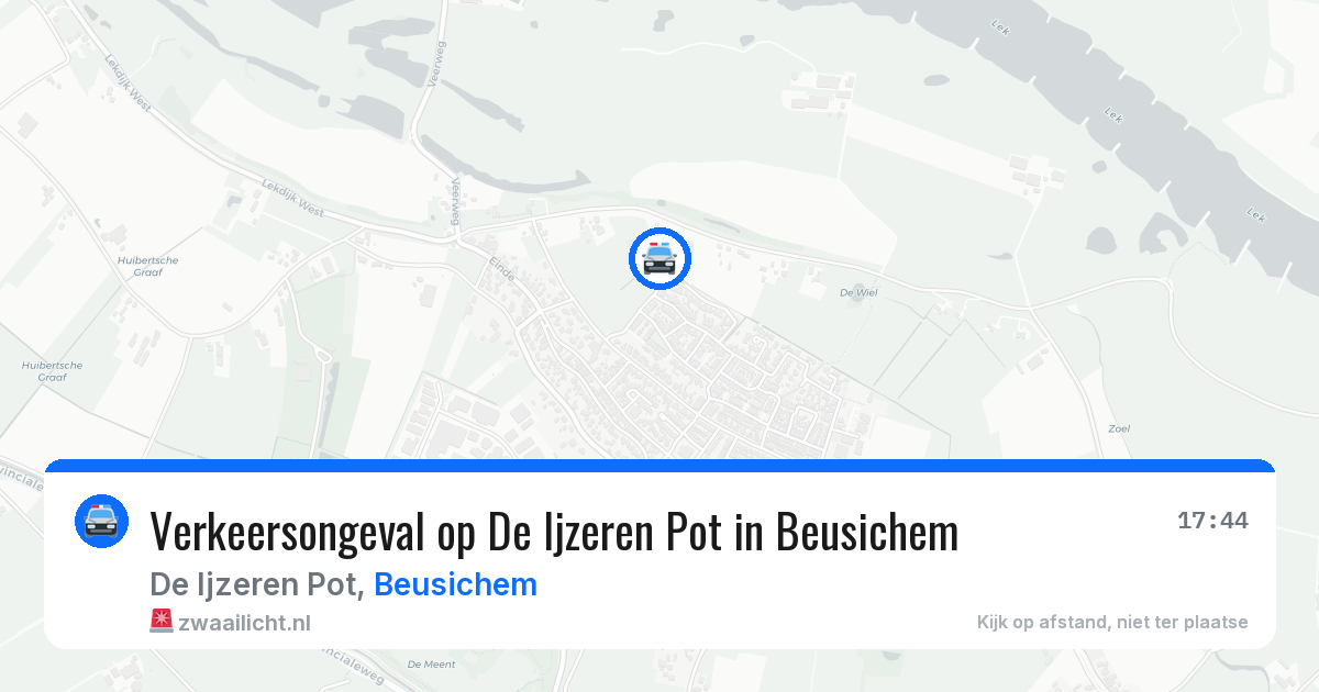 Verkeersongeval op De Ijzeren Pot in Beusichem — 8 apr 2026