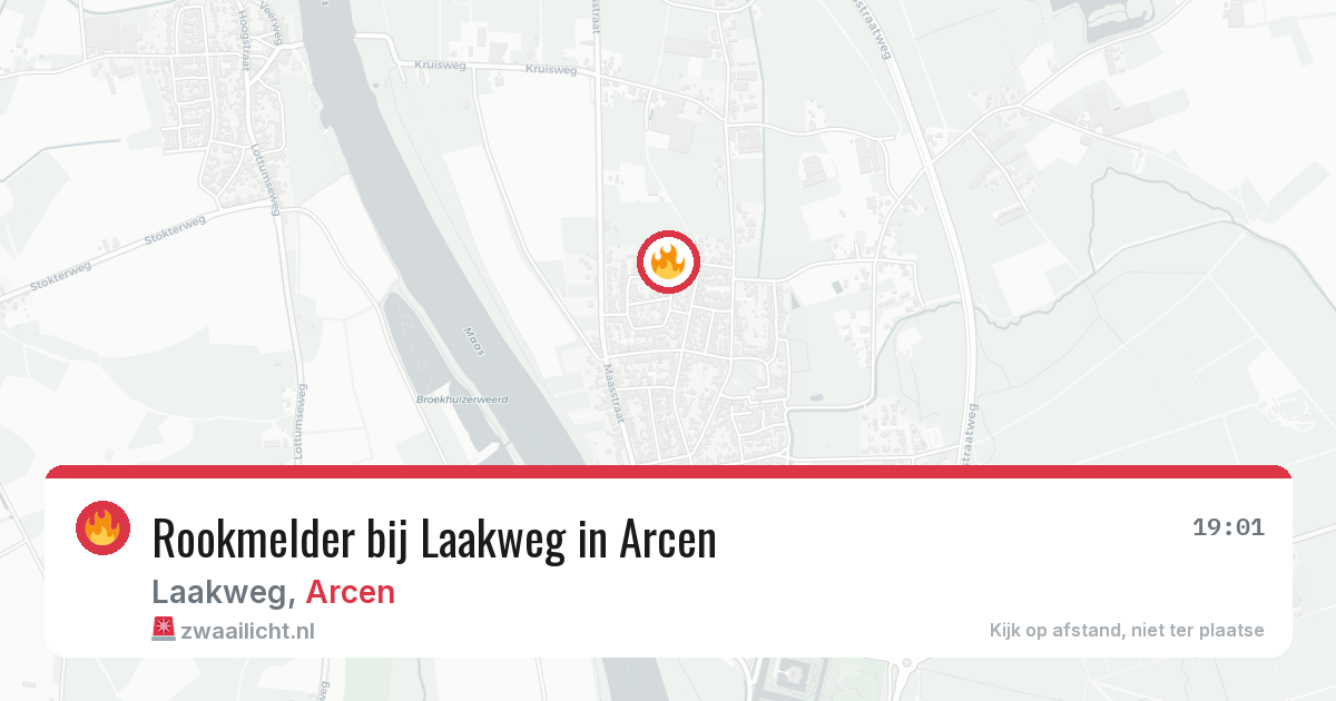 Rookmelder bij Laakweg in Arcen — 13 jun 2026