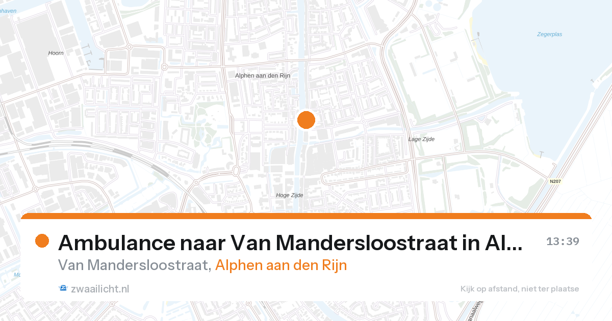 Ambulance naar Van Mandersloostraat in Alphen aan den Rijn — 27 aug 2026