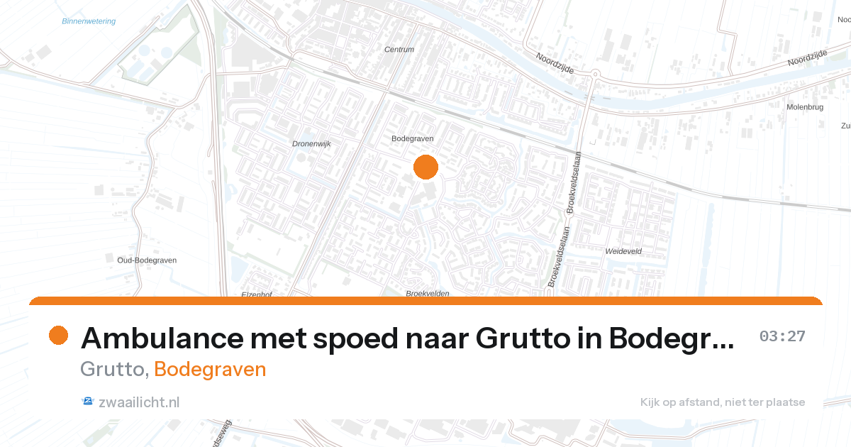 Ambulance met spoed naar Grutto in Bodegraven — 11 mrt 2026