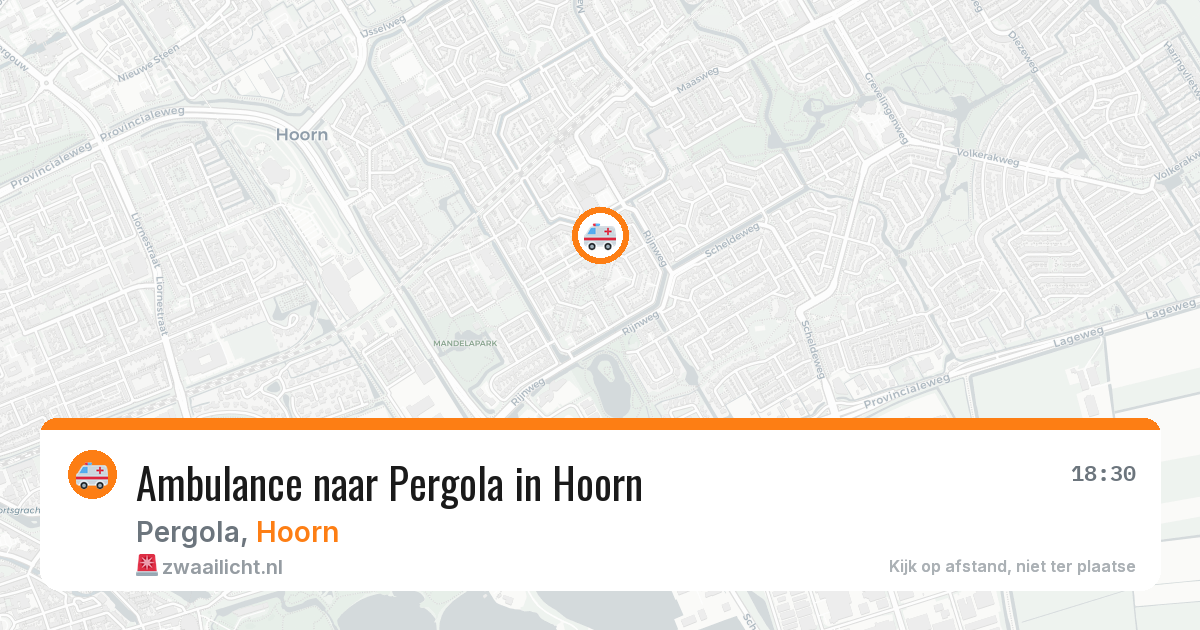 Ambulance naar Pergola in Hoorn — 31 mrt 2026
