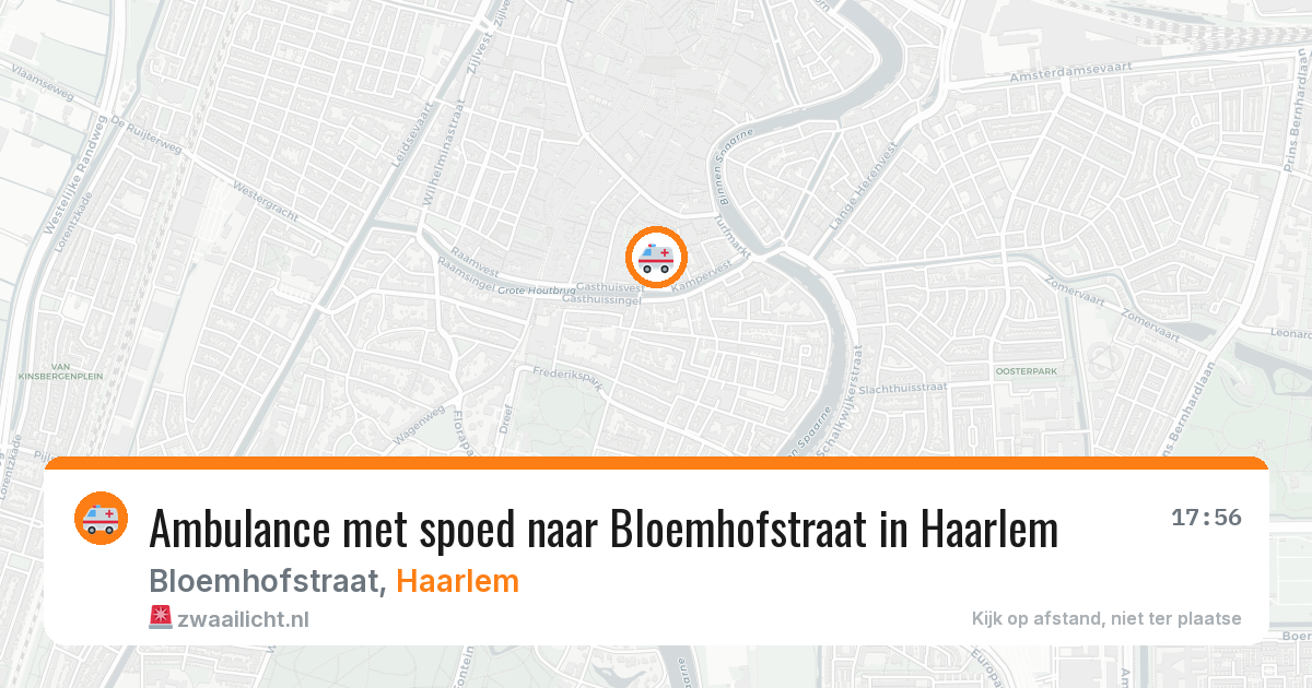 Ambulance met spoed naar Bloemhofstraat in Haarlem — 9 apr 2026