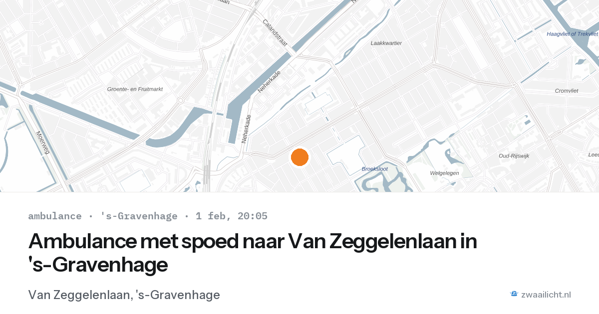 Ambulance met spoed naar Van Zeggelenlaan in 's-Gravenhage — 1 feb 2026