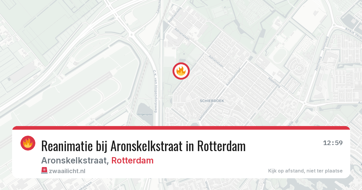 Reanimatie bij Aronskelkstraat in Rotterdam — 20 mrt 2026