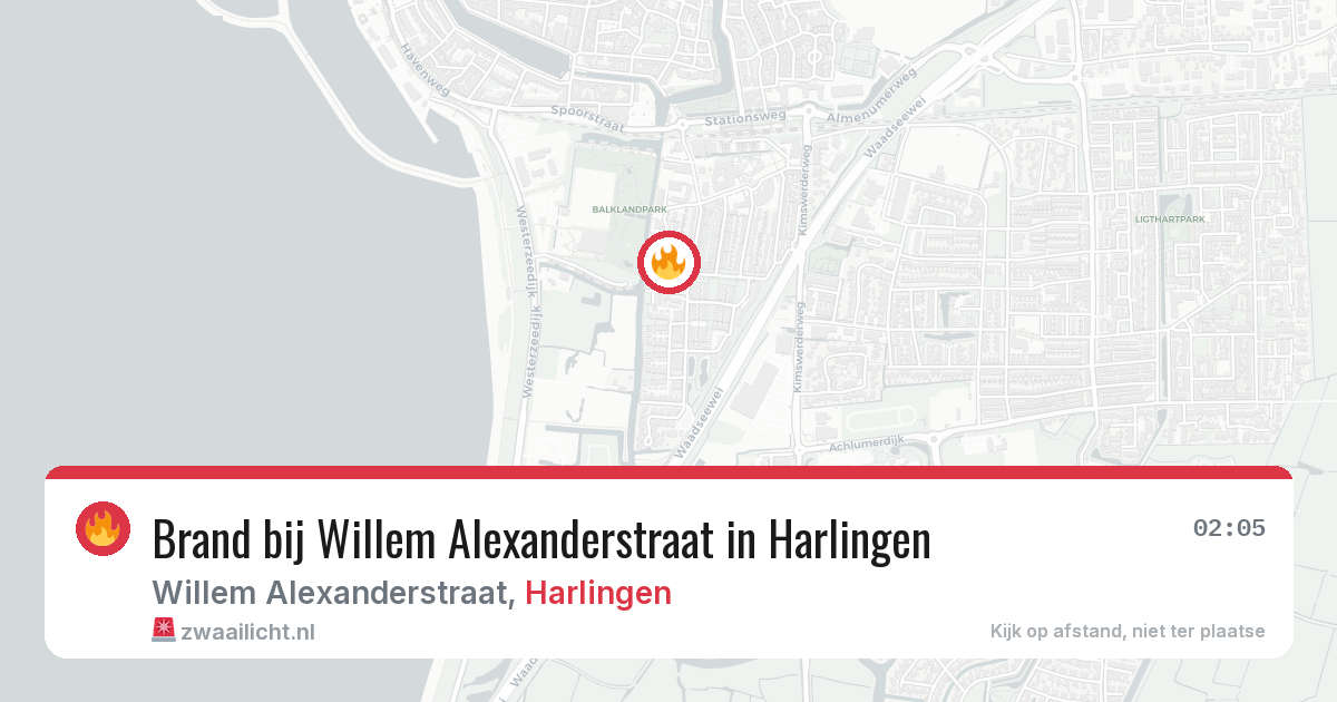 Brand bij Willem Alexanderstraat in Harlingen — 4 mei 2026