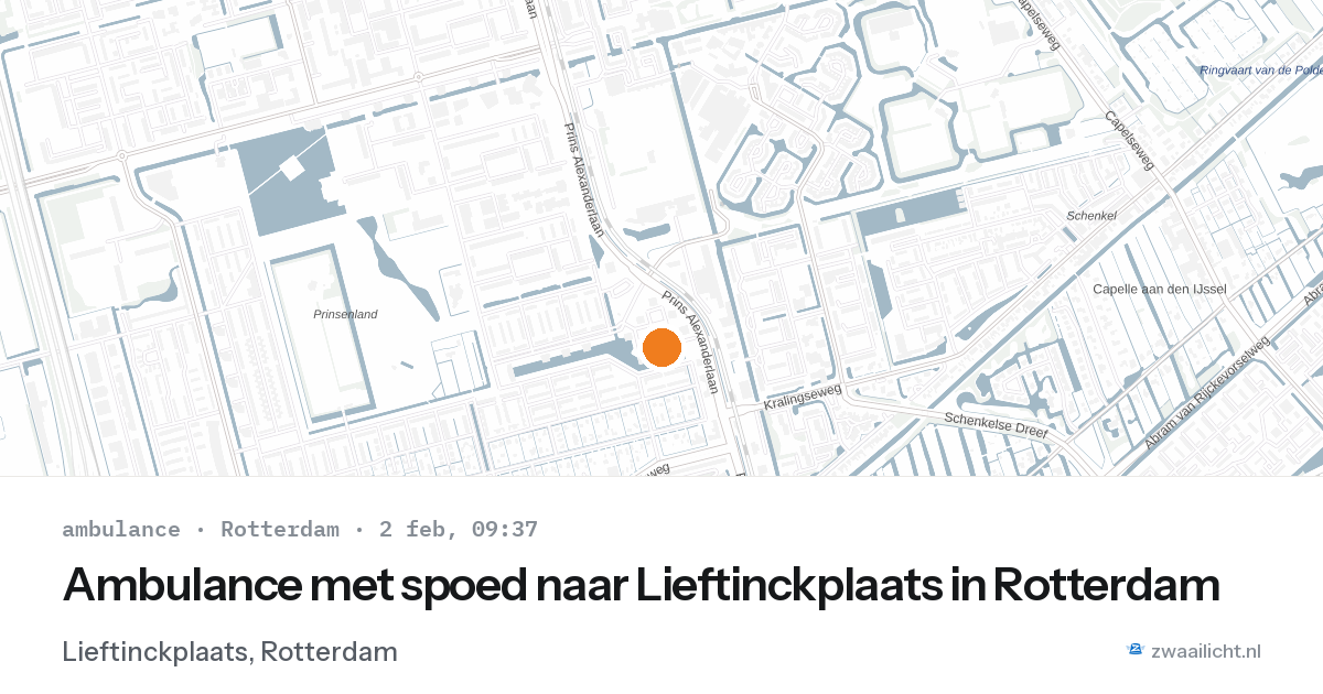 Ambulance met spoed naar Lieftinckplaats in Rotterdam — 2 feb 2026
