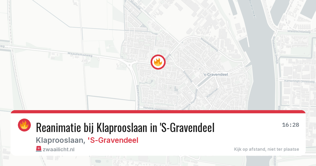 Reanimatie bij Klaprooslaan in 'S-Gravendeel — 8 mrt 2026