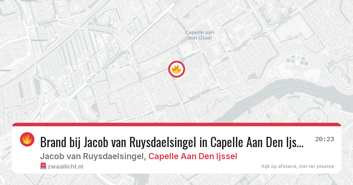 Brand bij Jacob van Ruysdaelsingel in Capelle Aan Den Ijssel — 22 mei 2026