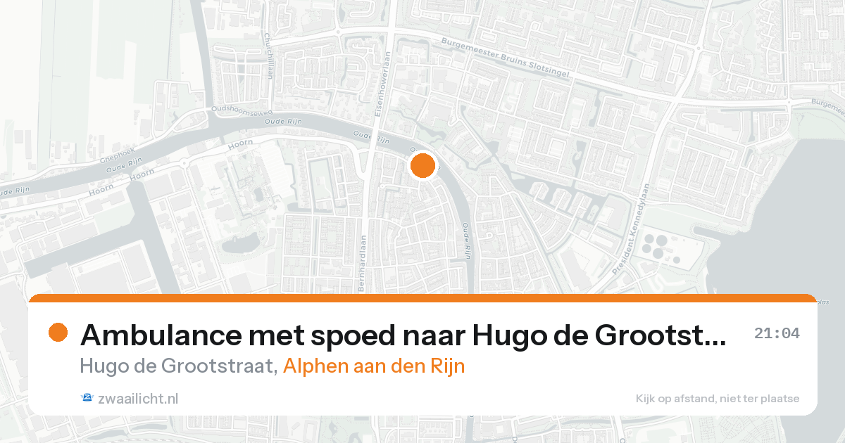 Ambulance met spoed naar Hugo de Grootstraat in Alphen aan den Rijn — 12 jun 2026