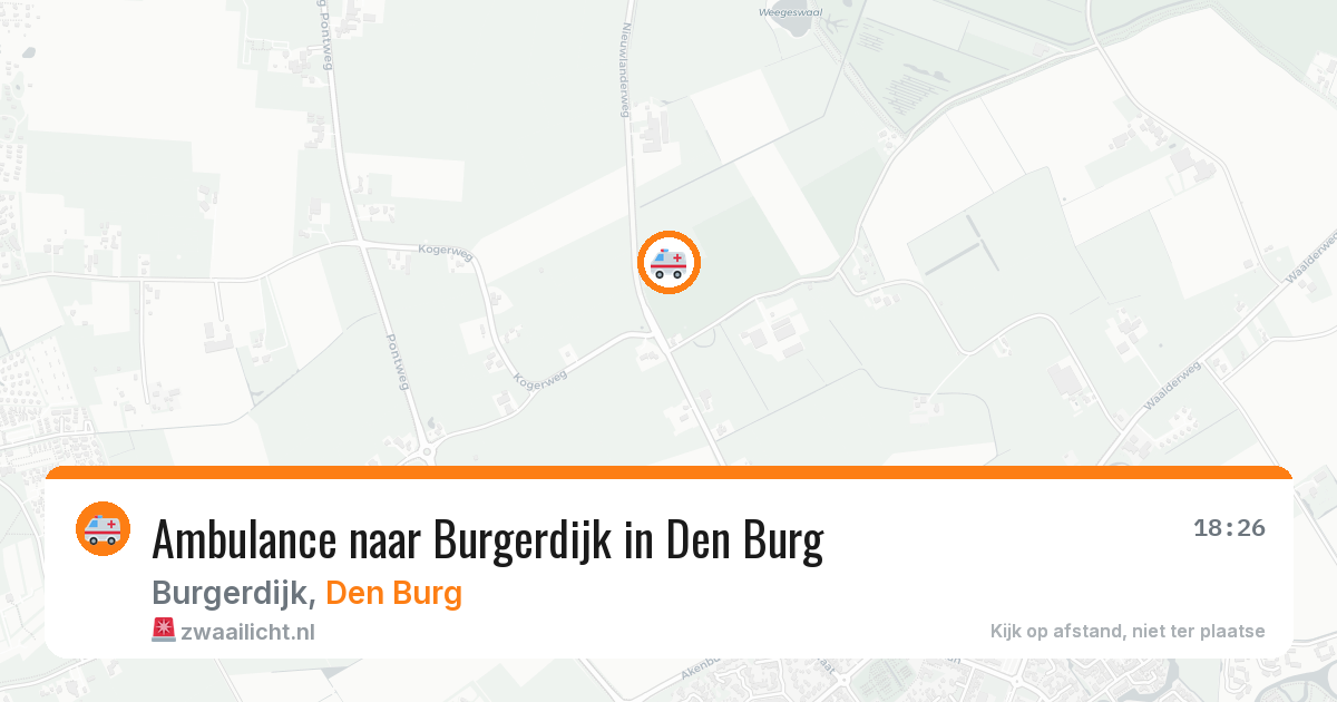 Ambulance naar Burgerdijk in Den Burg — 30 jul 2026