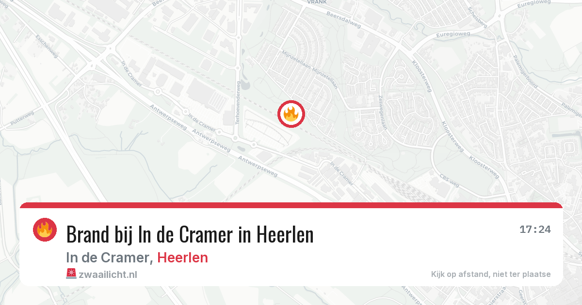Brand bij In de Cramer in Heerlen — 23 jul 2026