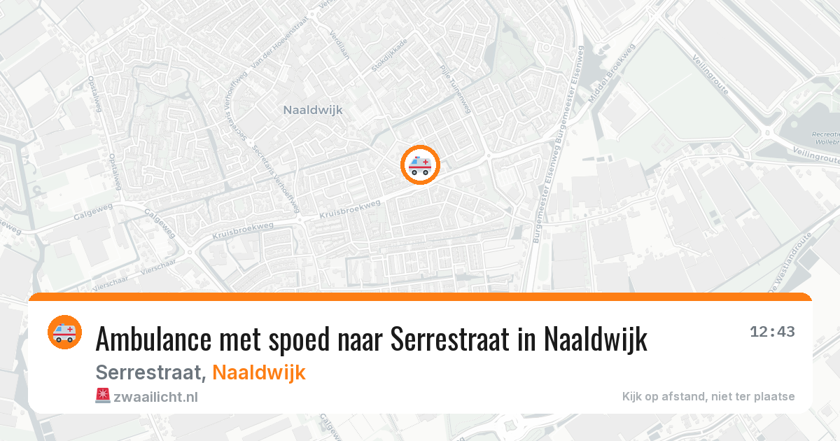 Ambulance met spoed naar Serrestraat in Naaldwijk — 28 jun 2026