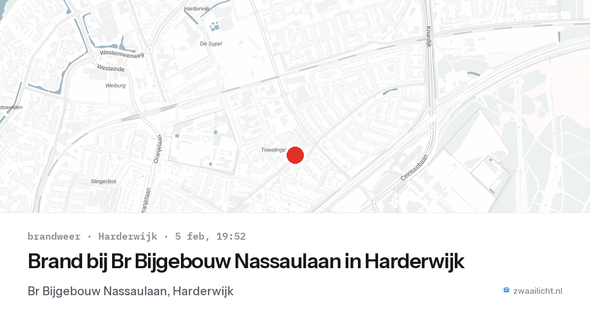 Brand bij Br Bijgebouw Nassaulaan in Harderwijk — 5 feb 2026