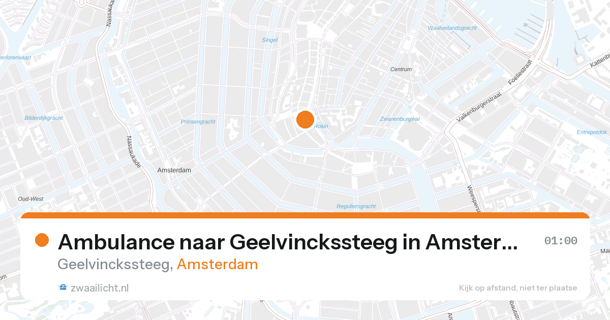 Ambulance naar Geelvinckssteeg in Amsterdam — 27 aug 2026