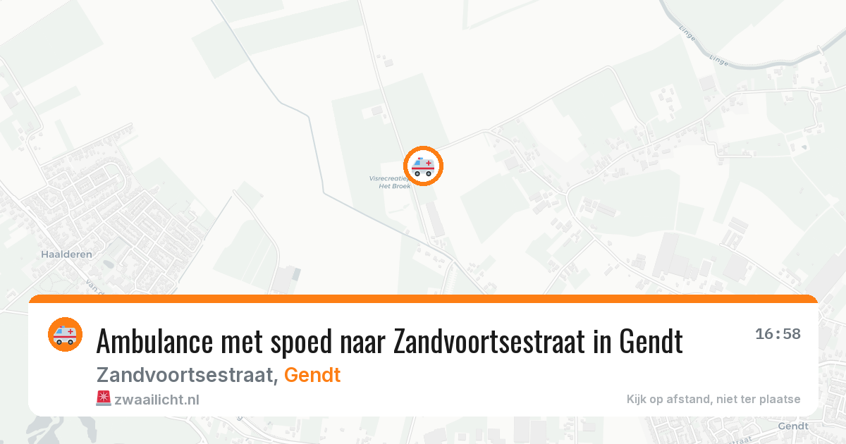 Ambulance met spoed naar Zandvoortsestraat in Gendt — 21 apr 2026
