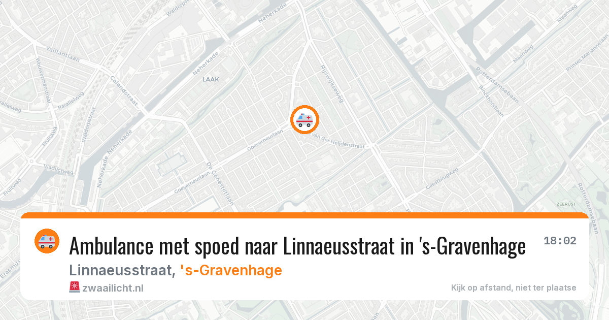 Ambulance met spoed naar Linnaeusstraat in 's-Gravenhage — 19 jun 2026