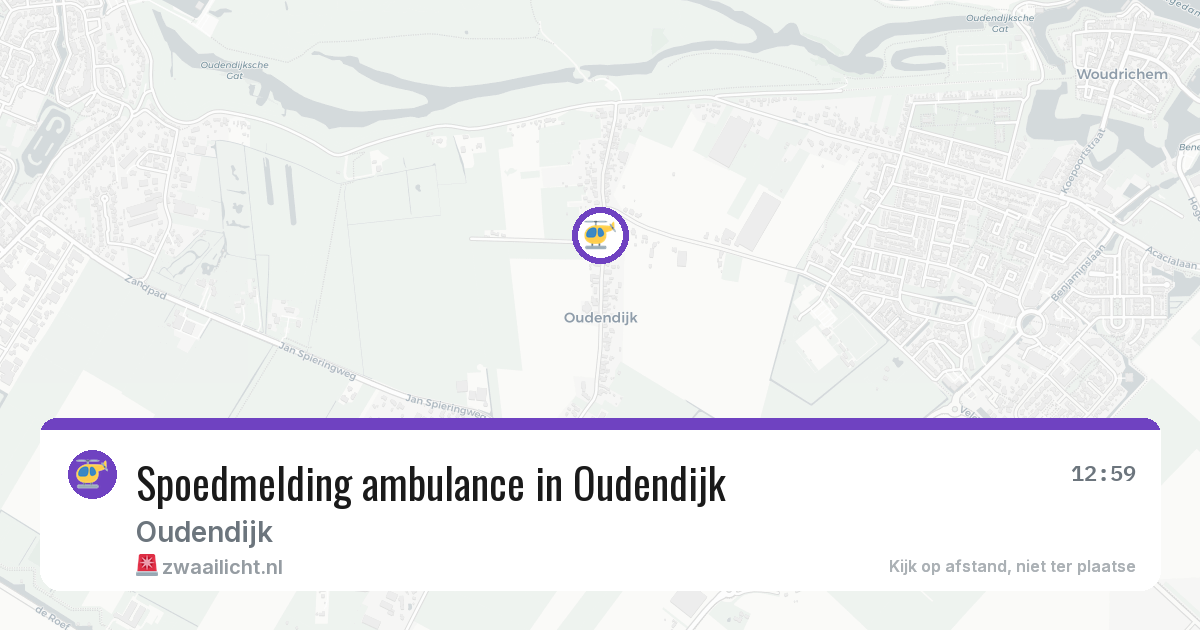 Spoedmelding ambulance in Oudendijk — 4 jul 2026