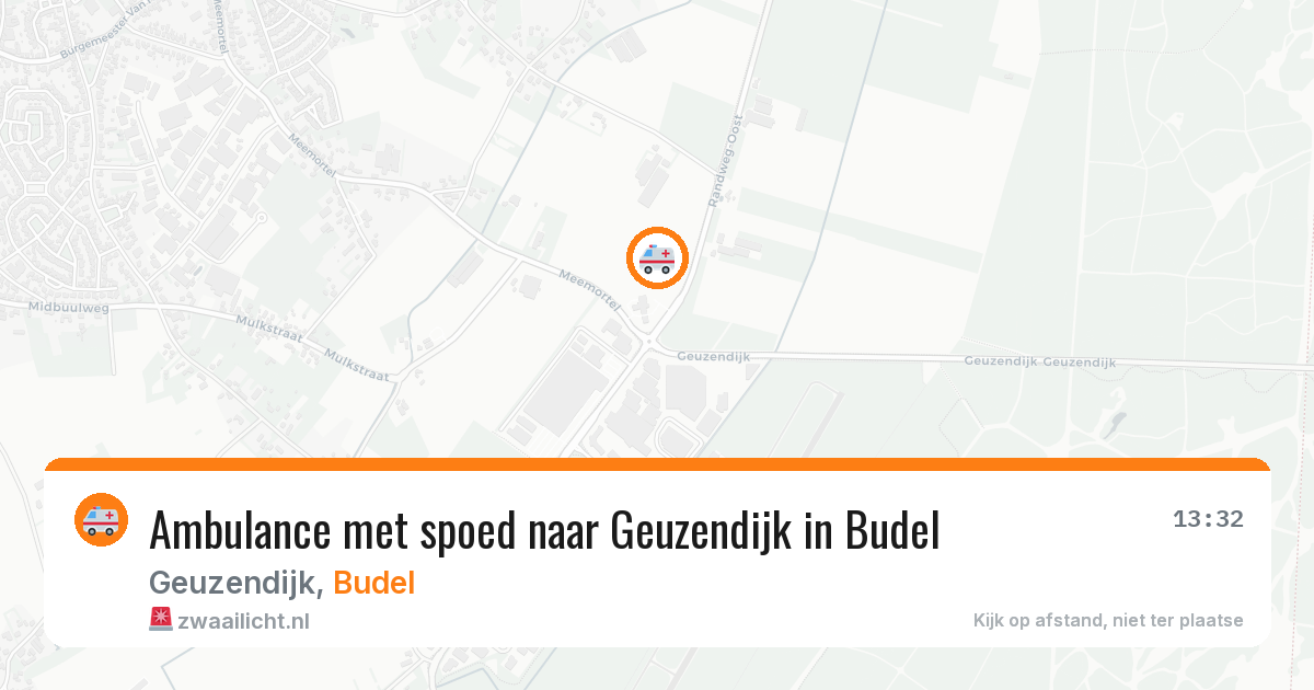 Ambulance met spoed naar Geuzendijk in Budel — 30 jul 2026