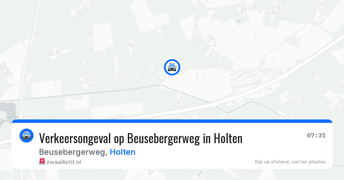 Verkeersongeval op Beusebergerweg in Holten — 20 apr 2026