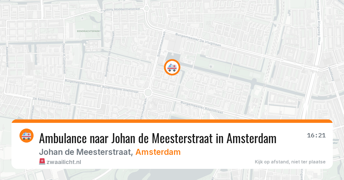 Ambulance naar Johan de Meesterstraat in Amsterdam — 19 mei 2026