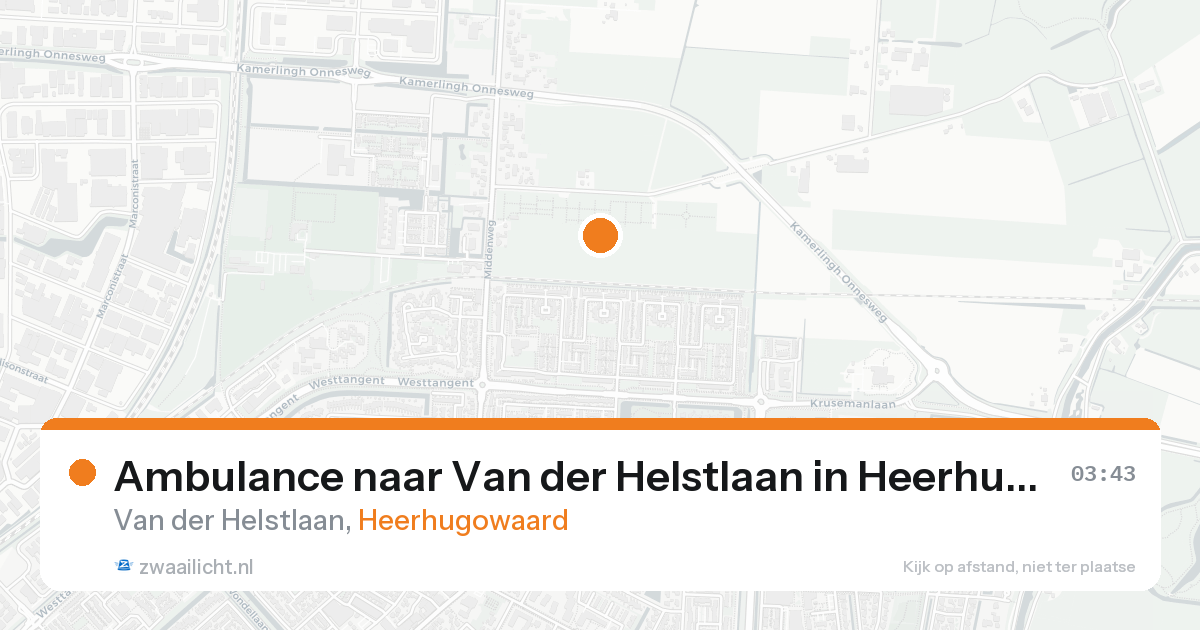 Ambulance naar Van der Helstlaan in Heerhugowaard — 31 jan 2026