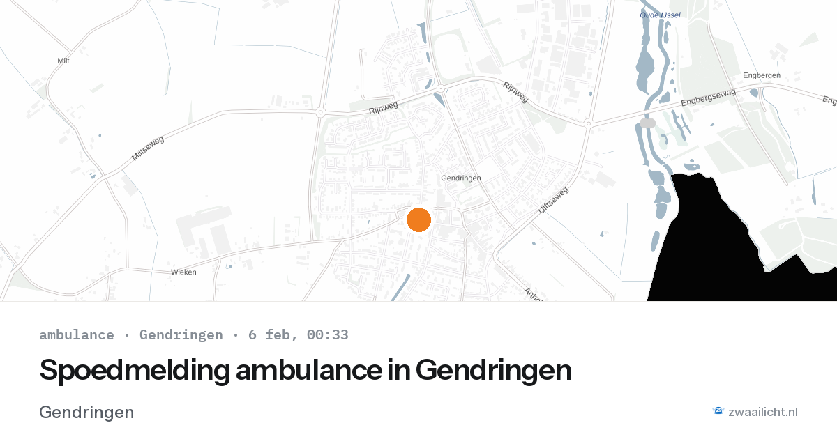 Spoedmelding ambulance in Gendringen — 5 feb 2026