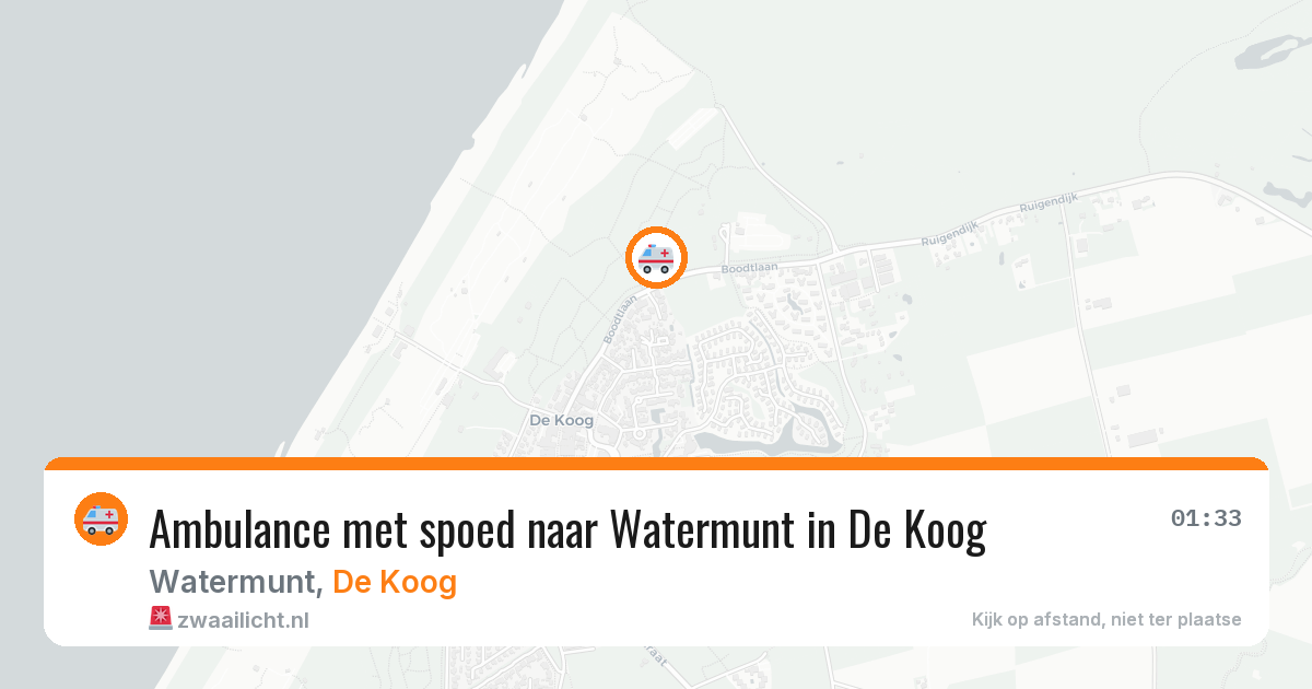 Ambulance met spoed naar Watermunt in De Koog — 12 aug 2026