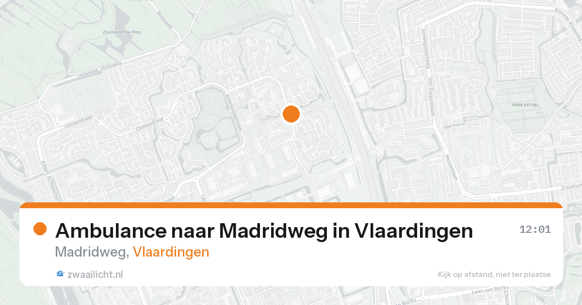 Ambulance naar Madridweg in Vlaardingen — 1 jul 2026