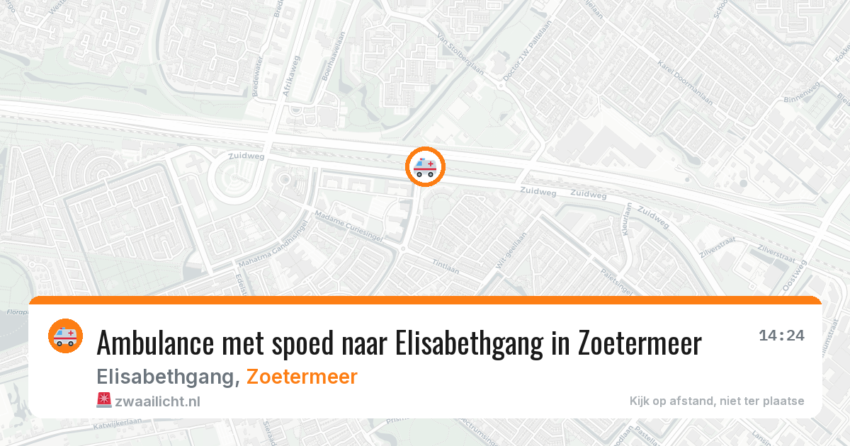 Ambulance met spoed naar Elisabethgang in Zoetermeer — 30 mrt 2026