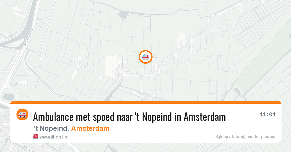 Ambulance met spoed naar 't Nopeind in Amsterdam — 6 jul 2026