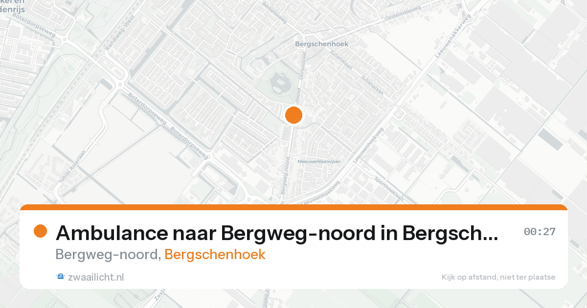Ambulance naar Bergweg-noord in Bergschenhoek — 26 mei 2026
