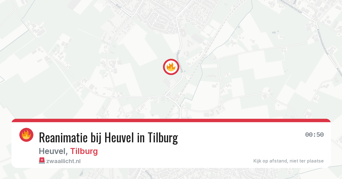 Reanimatie bij Heuvel in Tilburg — 16 mei 2026