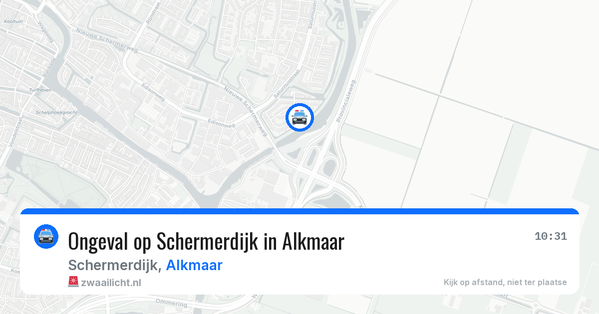Ongeval op Schermerdijk in Alkmaar — 26 jun 2026